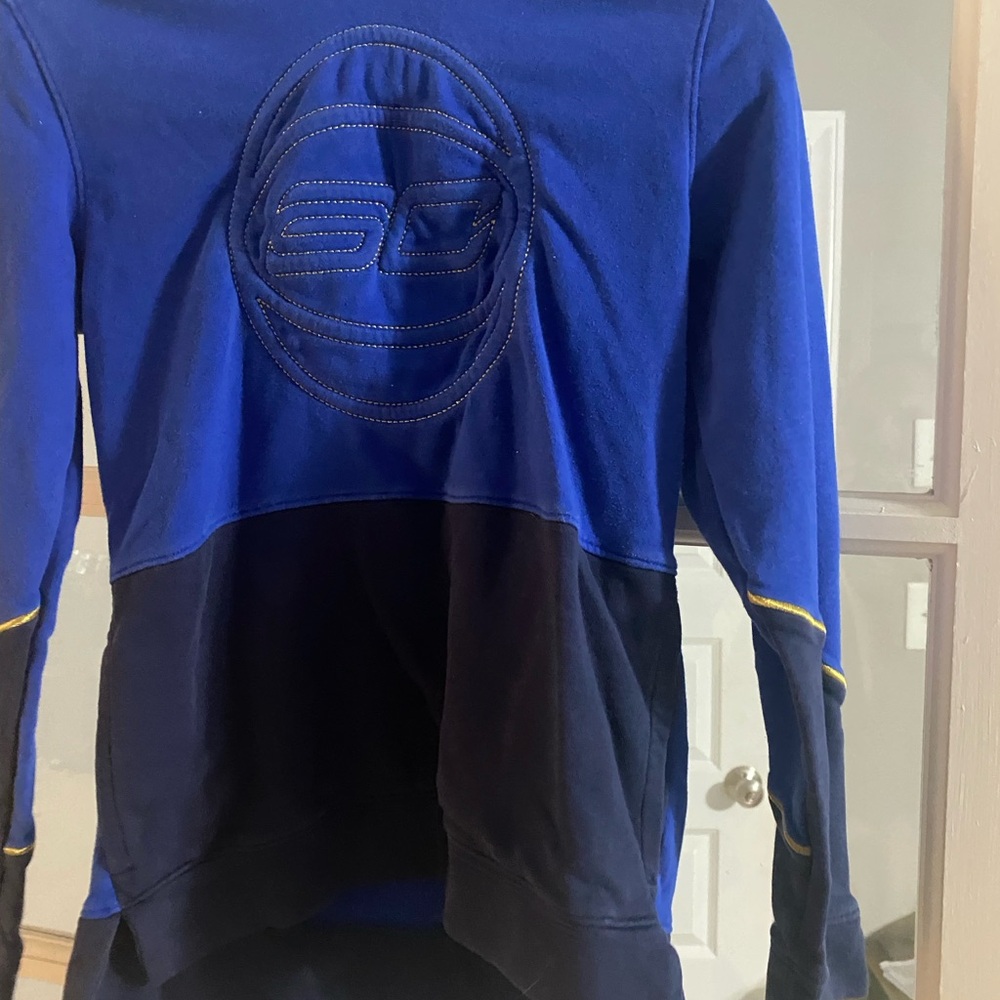 Steph Curry Under Armour Blue and Black Performance Top